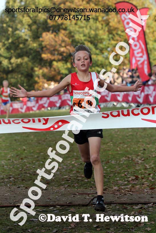Boys under-13s, National Cross Country Relays, Berry Park, Mansfield. Photo: David T. Hewitson/Sports for All Pics